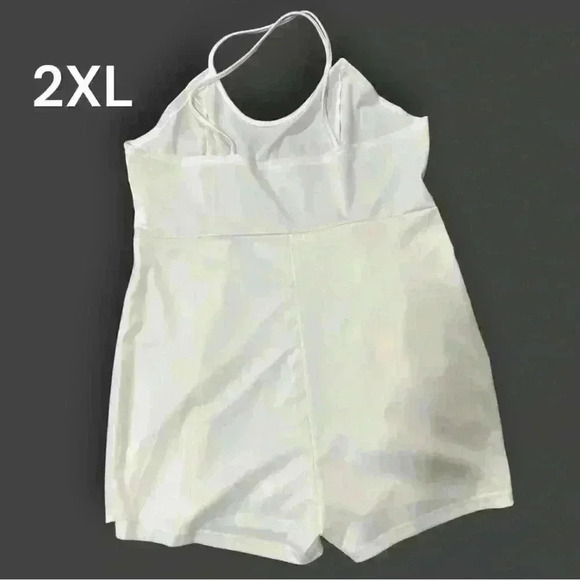 Woman’s White Jumpsuit Sleeveless One Piece Plus Size XXL - Picture 3 of 5